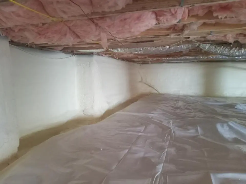 Crawl space encapsulation with closed-cell spray foam for Spray Foam Roofing Repair in Tuckahoe